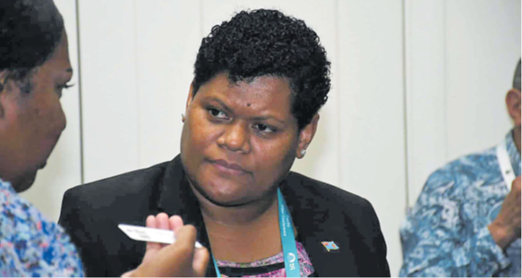 Fijian Competition and Consumer Commission CEO Senikavika Jiuta during the Telecom’s Pacific Fiber Conference at Sofitel Fiji Resort and Spa on Denarau Nadi. Picture: REINAL CHAND