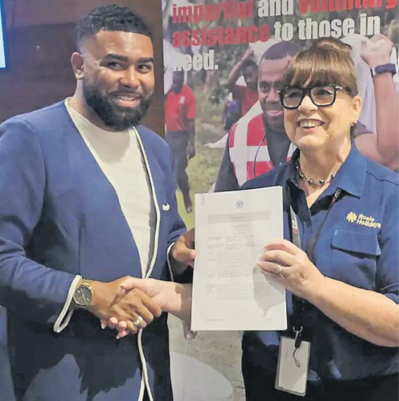 Established fashion designer & education specialist, Temesia Tuicaumia and Rosie Travel Group’s Events division creative director and co-owner Brigid Whitton. Picture: SUPPLIED