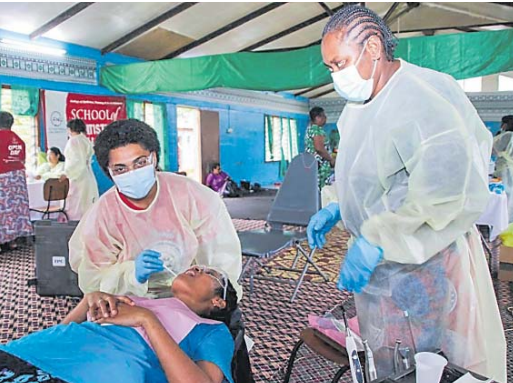 Dental students treat 200 village patients