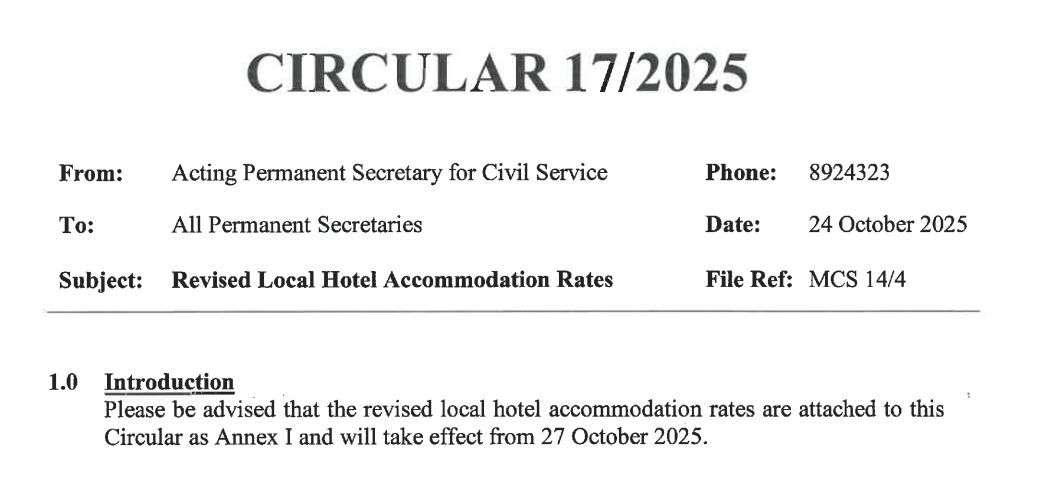 New hotel allowance rates for Fiji’s civil servants – seniors get more compared to junior officers