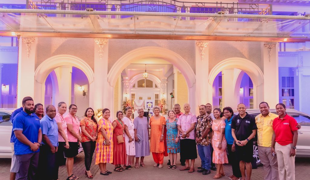 Capital landmark lights up for cancer awareness